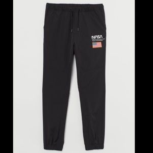 Contemporary street NASA joggers made from 100% polyester